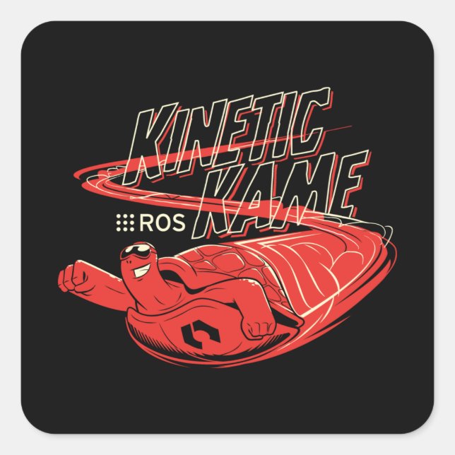 ROS Kinetic Kame Square Sticker (Front)