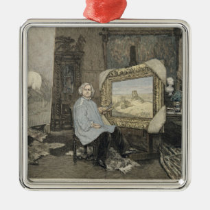 Rosa Bonheur in her studio Metal Tree Decoration