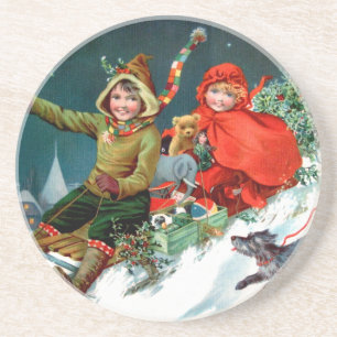 Rosa C. Petherick: Christmas Shopping Coaster