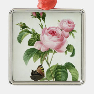 Rosa Centifolia Metal Tree Decoration