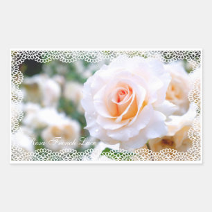 Rosa French Lace [Rectangular Seal] Rectangular Sticker