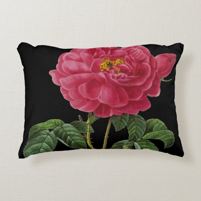 Rosa Gallica Decorative Cushion (Front)