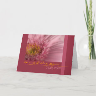 Rosa Gerbera • Hochzeitseinladung Card