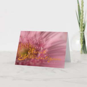 Rosa Gerbera • Save the Date Karte Announcement