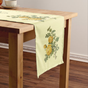 Rosa hemisphaerica – Rosa sulfurea gelbe Rosen Short Table Runner