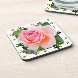Rosa 'Kaorikazari' [Hard Plastic Coaster Set]