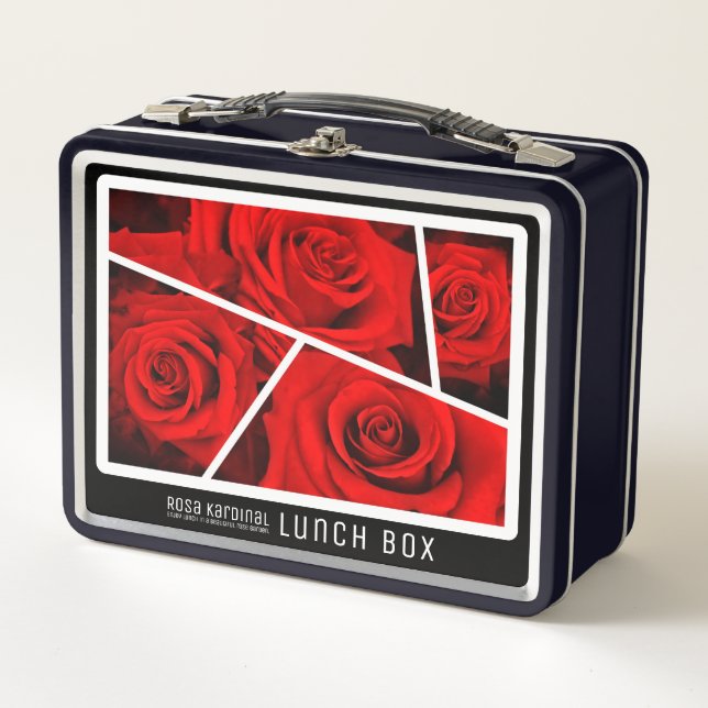 Rosa Kardinal Metal Lunch Box (Front)