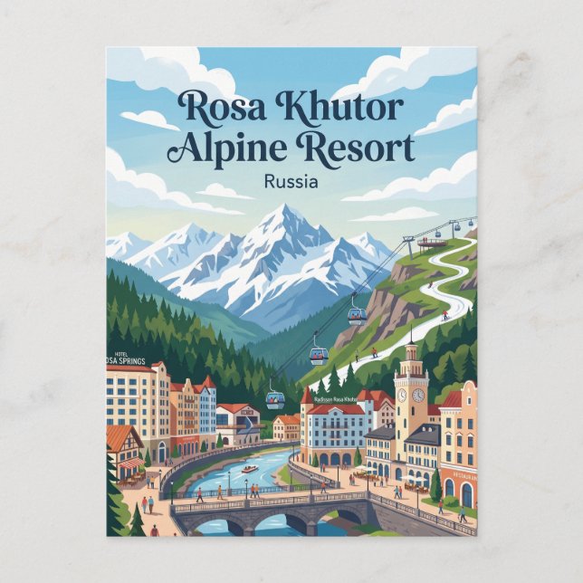 Rosa Khutor Alpine Resort Russia Postcard (Front)