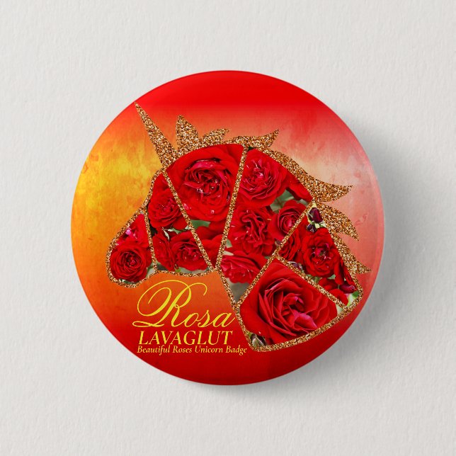 Rosa Lavaglut 6 Cm Round Badge (Front)