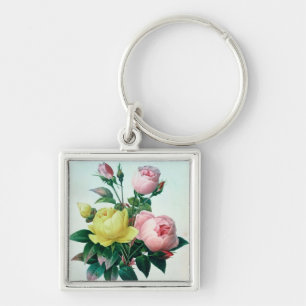 Rosa Lutea and Rosa Indica Key Ring