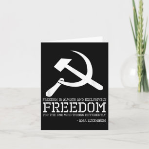 Rosa Luxemburg Quote On Freedom - Marxism & So Card