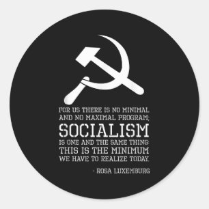 Rosa Luxemburg Quote On Socialism - Political Phil Classic Round Sticker