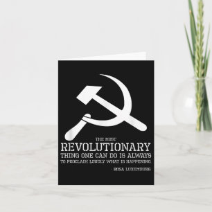 Rosa Luxemburg Quote - Socialist &amp; Communist P Card