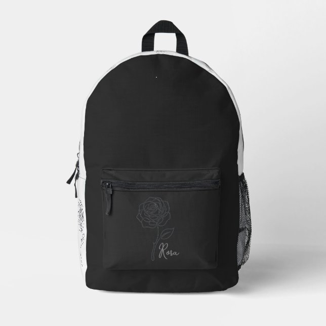 Rosa Minimalist Line Art Bag (Front)
