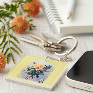 Rosa/Rose Key Ring