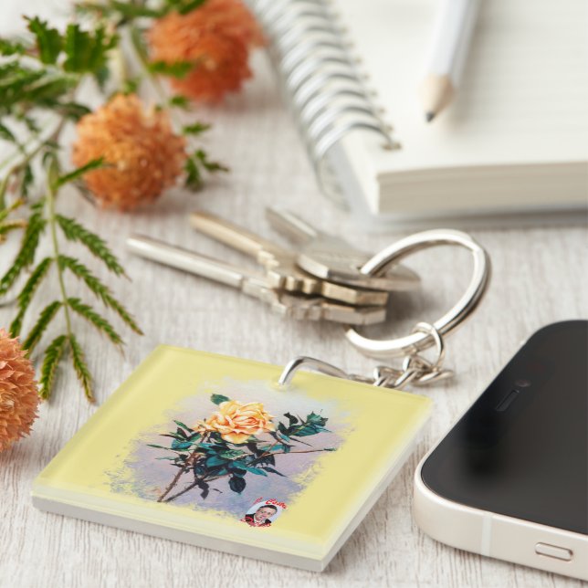 Rosa/Rose Key Ring (Front Right)