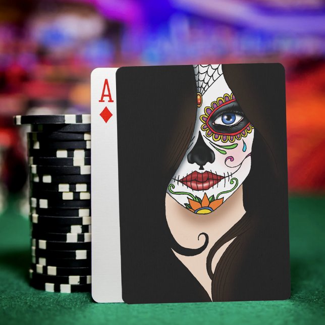 Rosa Sugar Skull Portait Playing Cards (Creator Uploaded)