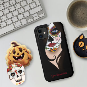Rosa Sugar Skull Portrait Case-Mate iPhone Case
