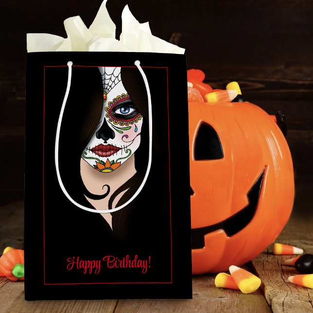 Rosa Sugar Skull Portrait Medium Gift Bag (Creator Uploaded)