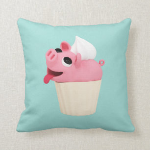 Rosa the Pig cup cake Cushion