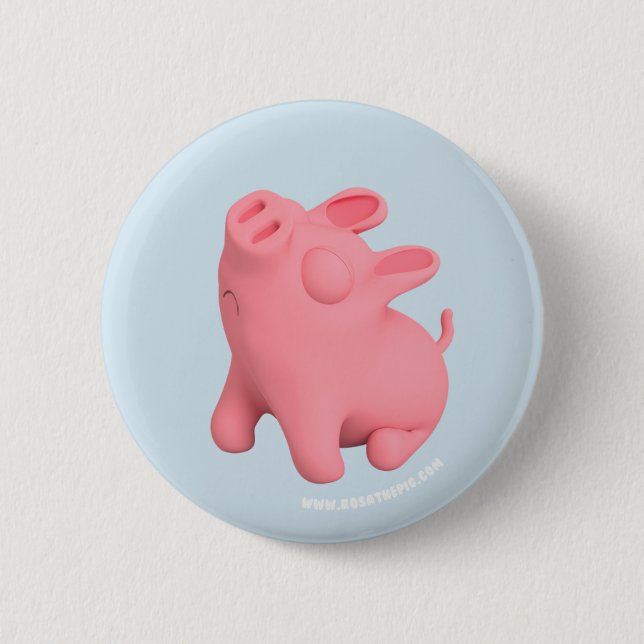 Rosa the Pig is Snobby 6 Cm Round Badge (Front)