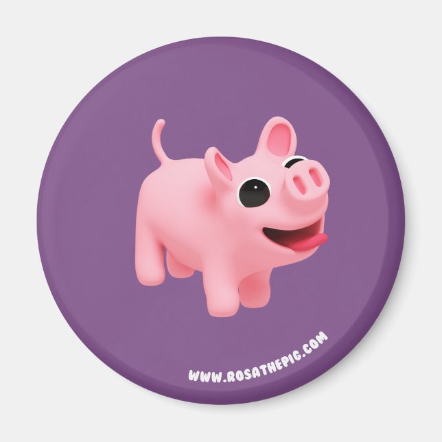 Rosa the Pig Jumps Magnet (Front)