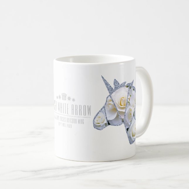 Rosa White Arrow Coffee Mug (Front Right)