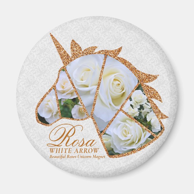 Rosa White Arrow Magnet (Front)