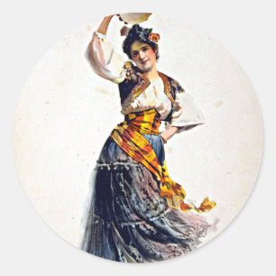 Rosabel Morrison in Carmen Classic Round Sticker