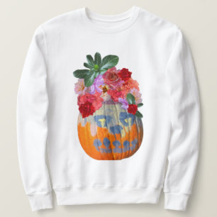 Rosabella Floral Pumpkin Long Sleeve Sweater