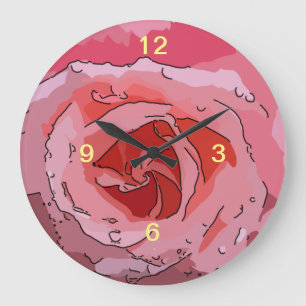 RosaCartoon Large Clock