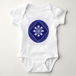 Rosace blue or red for baby&child baby bodysuit