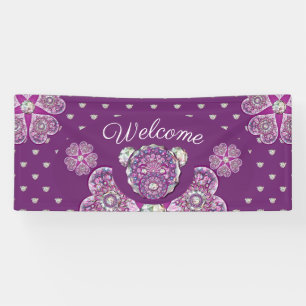 Rosace blue or red for baby&child banner