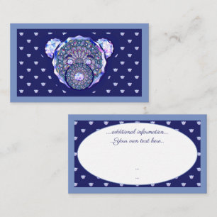 Rosace blue or red for baby&child enclosure card