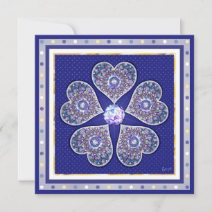 Rosace blue or red for baby&child holiday card