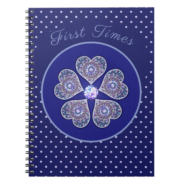 Rosace blue or red for baby&child notebook (Front)