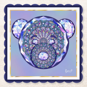 Rosace blue or red for baby&child paper coaster