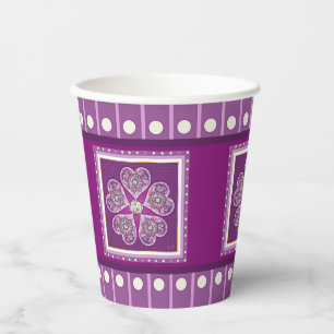 Rosace blue or red for baby&child paper cups