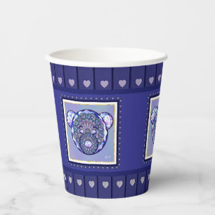 Rosace blue or red for baby&child paper cups