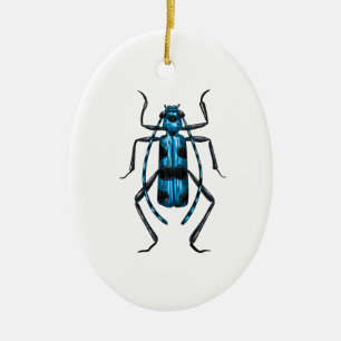 Rosalia Alpina beetle Ceramic Tree Decoration