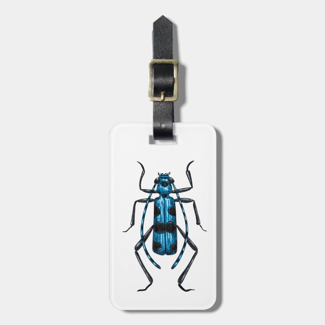 Rosalia Alpina beetle Luggage Tag (Front Vertical)