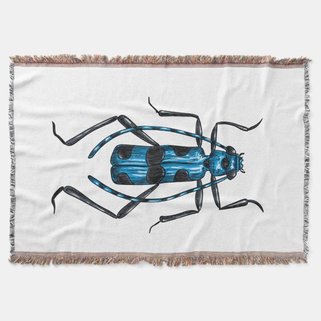 Rosalia Alpina beetle Throw Blanket (Front)