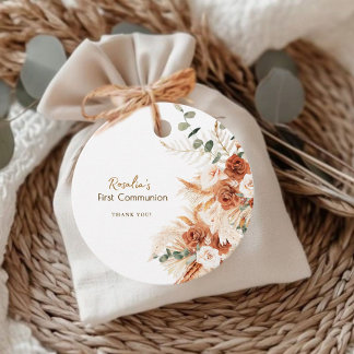 Rosalia's First Communion Boho Bridal Shower   Favour Tags