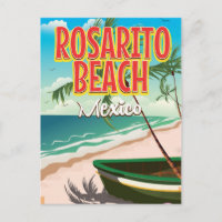 Rosarito Beach Mexican travel poster