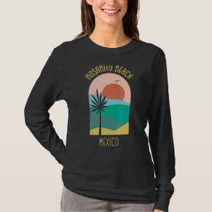 Rosarito Beach Mexico Boho Vintage Vacation Souve T-Shirt