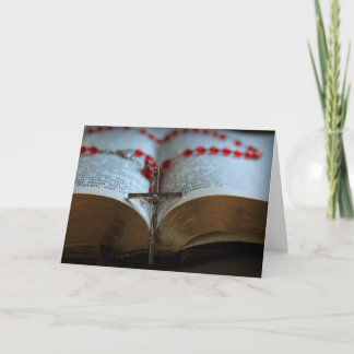 Rosary and Bible 1 Card