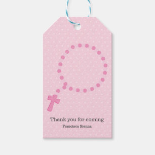 Rosary beads * choose background colour gift tags