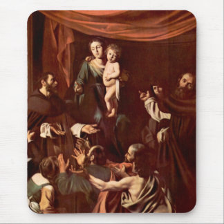 Rosary Madonna by Caravaggio Mouse Pad