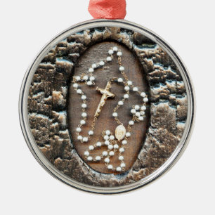 Rosary Metal Tree Decoration