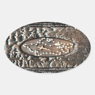 Rosary Oval Sticker
